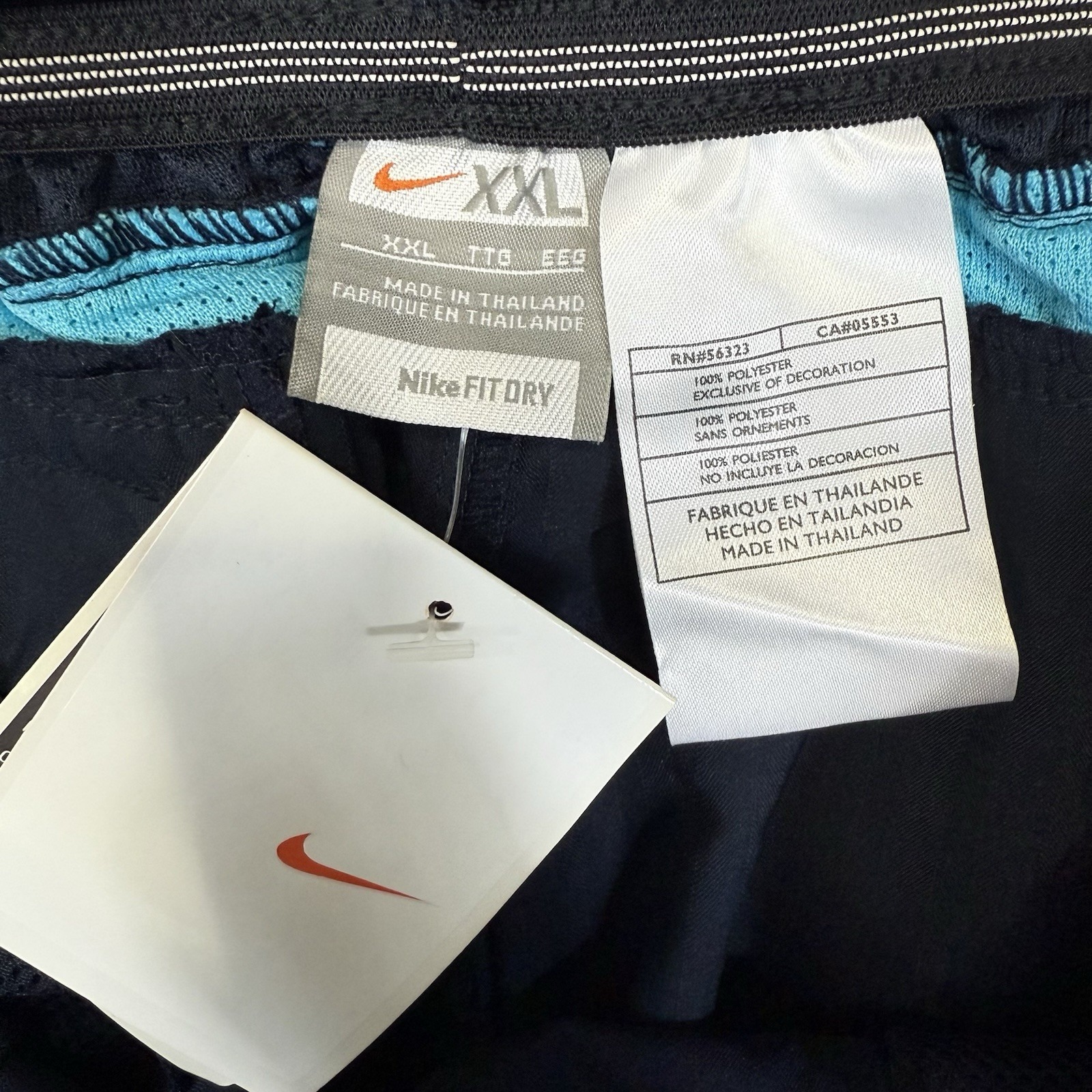 Nike Shorts Men's Xxl Blue Athletic Training Swoosh 2007 Nwt